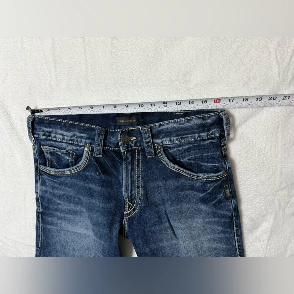Silver Jeans Zac Mens 33x29 Relaxed Fit Straight Leg Mid‎ Rise Medium Wash
